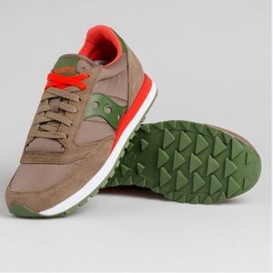 Saucony Mens Jazz Original S2044-371 Brown Olive Sz 7